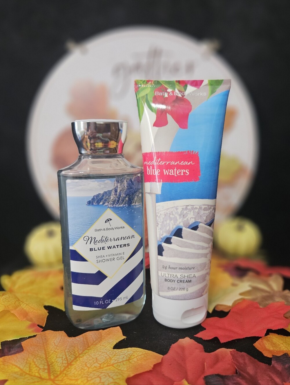 NWT Bath & Body Works Mediterranean Blue Waters 2-piece Set - Blue, White